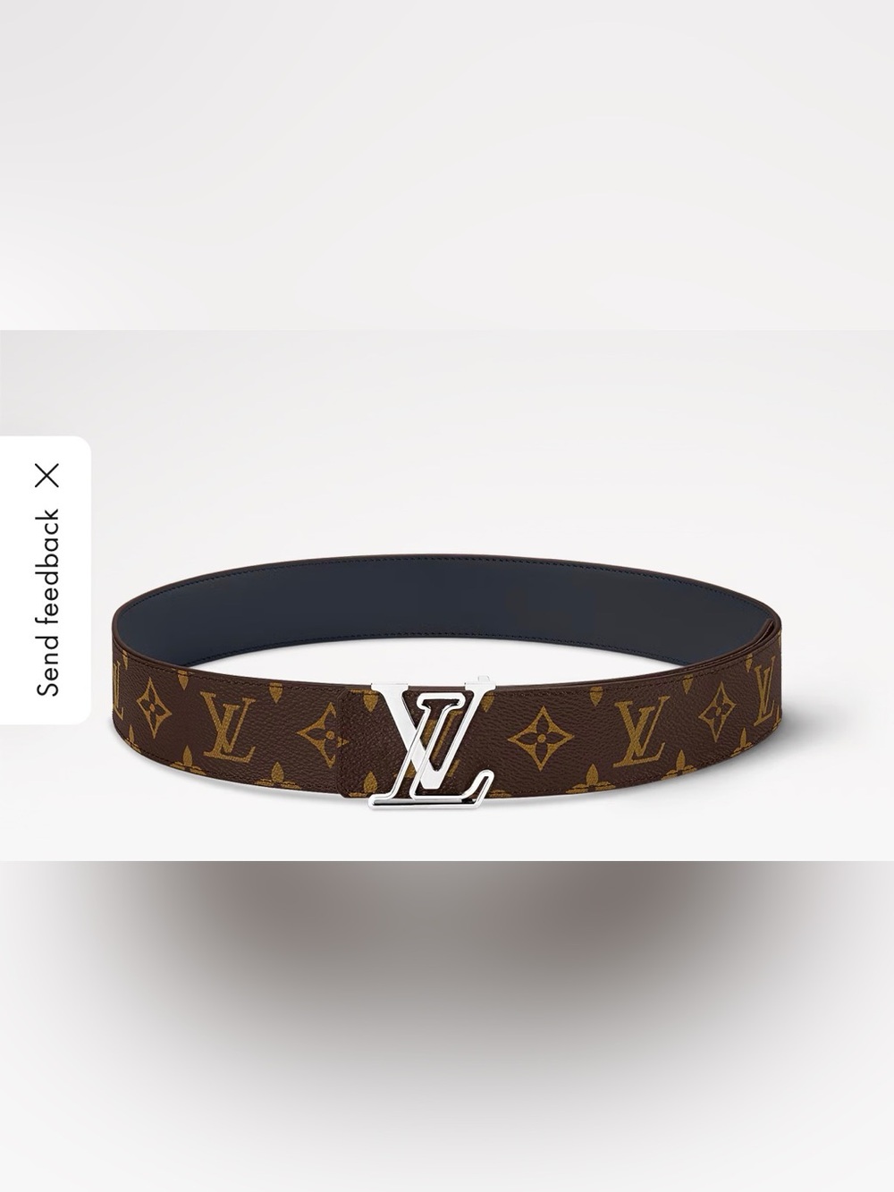 Louis Vuitton Calfskin Monogram 40mm LV Initiales Reversible Belt 90 38 Brown